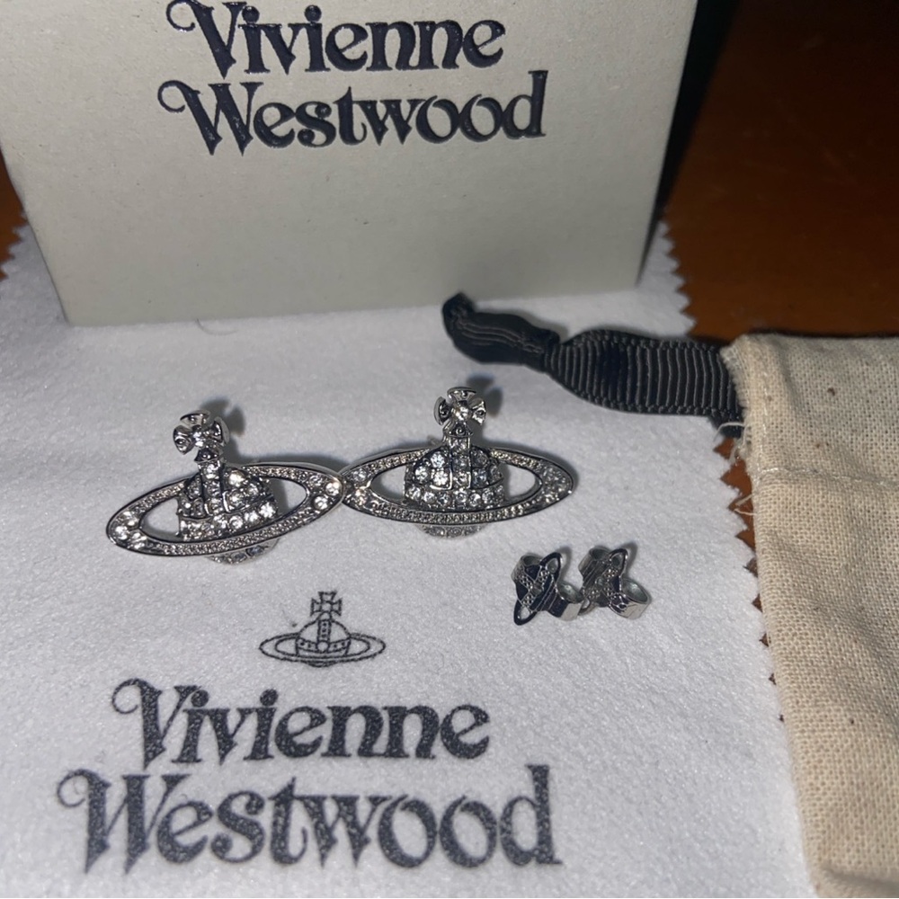 Vivienne Westwood Silver Orb Earrings